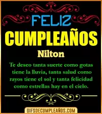 GIF Frases de Cumpleaños Nilton